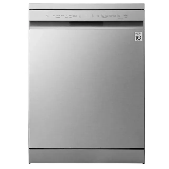 LG 14 Place Settings QuadWash Freestanding Dishwasher, DFC513FV, Turbo Cycle, Platinum Silver