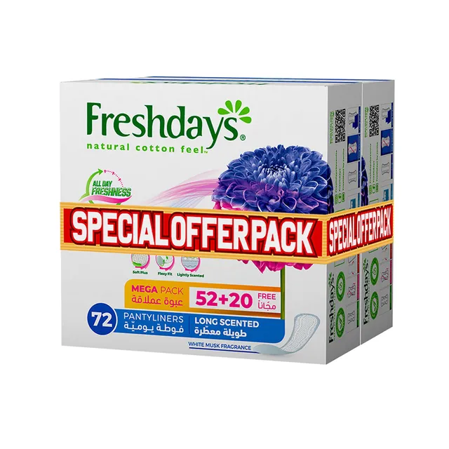 Sanita Fresh Long Scented Pantyliners - 2 x 72's