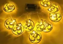Om Battery & Usb Led String Lights Gold-Tone