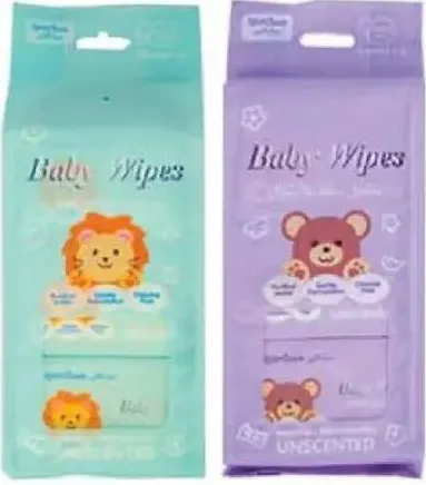 Sparclean Sensitive Unscented Mini Baby Wipes for Girls