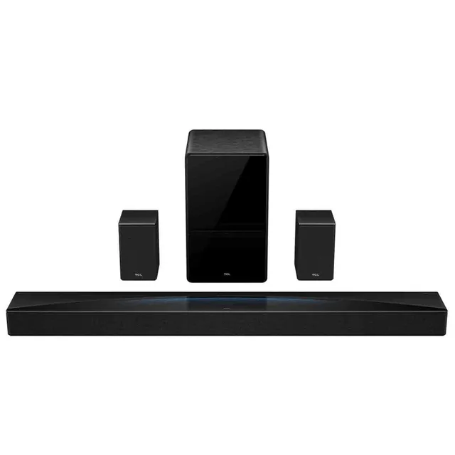 TCL Soundbar Q85H Pro 7.1.4 Channel with Wireless Subwoofer and Rear Speakers, Dolby Atmos and DTS:X, Black