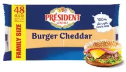 Président Slices cheddar burger