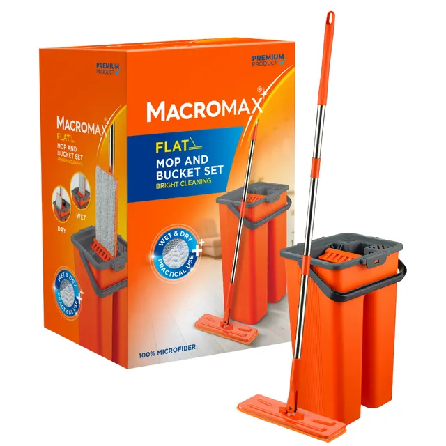 Macromax Flat Mop and Bucket Set