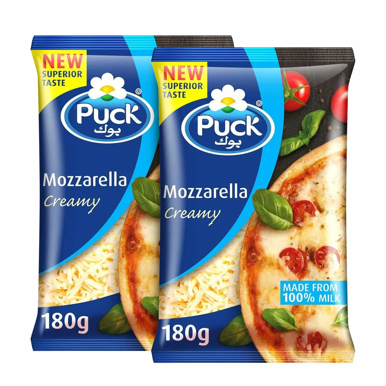 Puck جبنة موزاريلا مبشورة