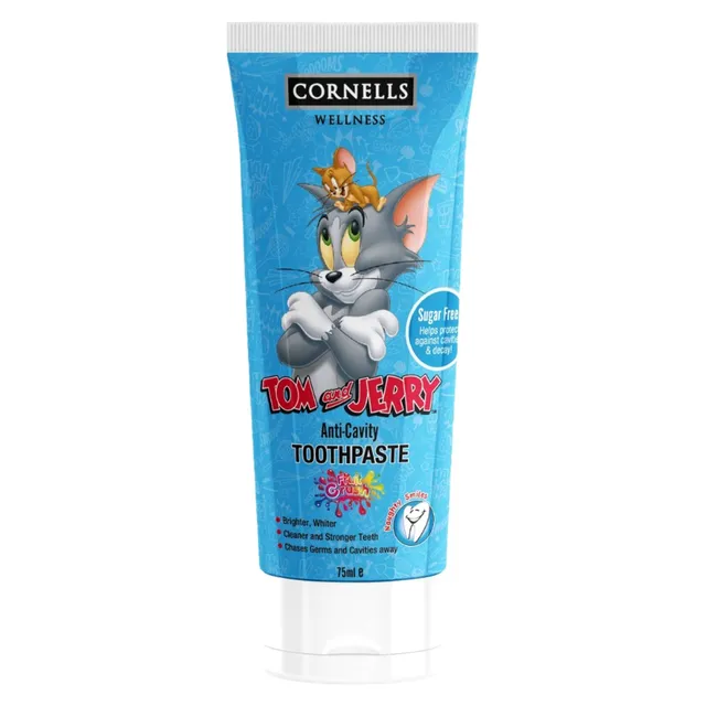 Cornells Wellness Tom And Jerry Anti-Cavity Toothpaste Fruit Crush Blue