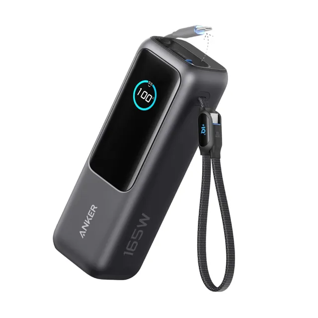Anker 25000 mAh Laptop Power Bank, 165W, Space Black, A1695H11