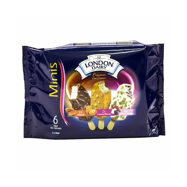 London Dairy Minis Almond - Caramel Biscuits & Berries N Cream Ice Cream