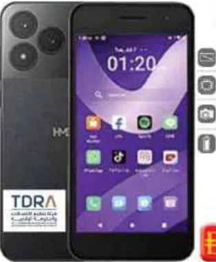HMD Asha 305 Ta-1779 Ds بذاكرة Ram سعة 2 Gb / Tdra سعة 16 Gb