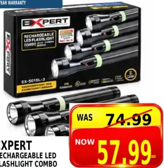 Expert طقم كشافات LED قابلة لإعادة الشحن