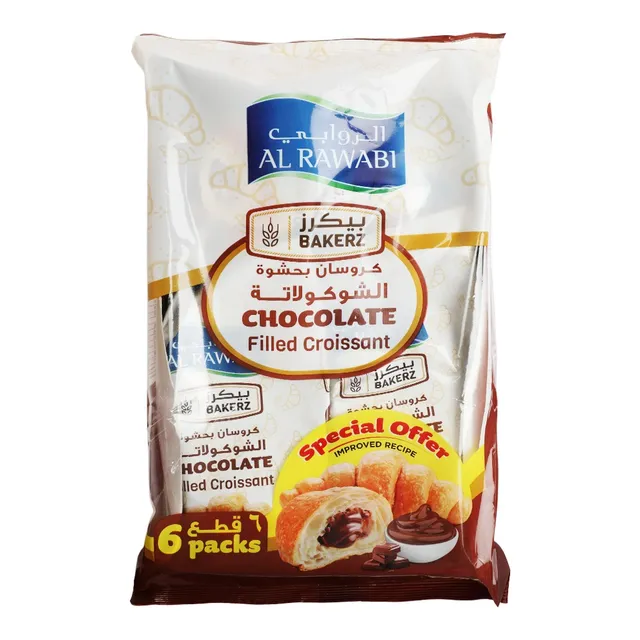 Al Rawabi Chocolate Croissant 55Gmx6Pcs