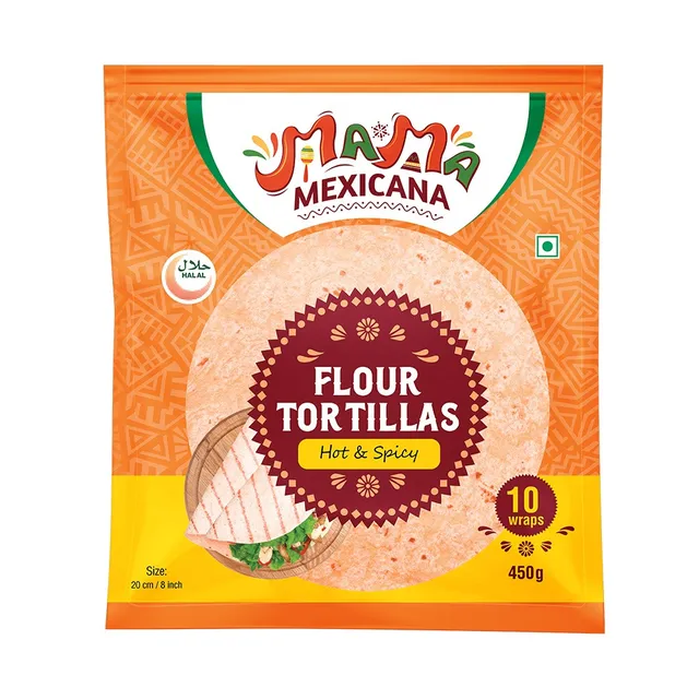 Mama Mexicana Hot & Spicy Tortilla Wraps 20cm - 10 Pcs