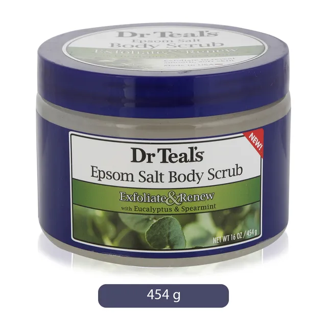 Dr Teal'S Epson Salt Body Scrub Exfoliate & Renew with Eucalyptus & Spearmint