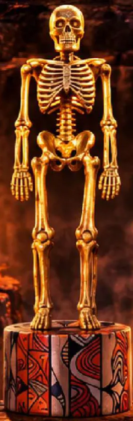 Halloween Skull Led Light Gold