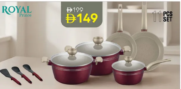Royal Prince Forged Cookware Set Assorted