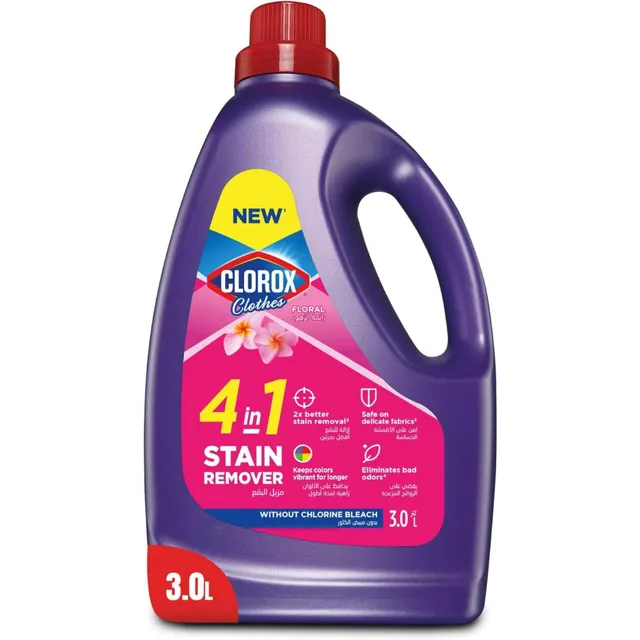 Clorox for Clothes 4in1 Stain Remover, for Colored Clothes Floral