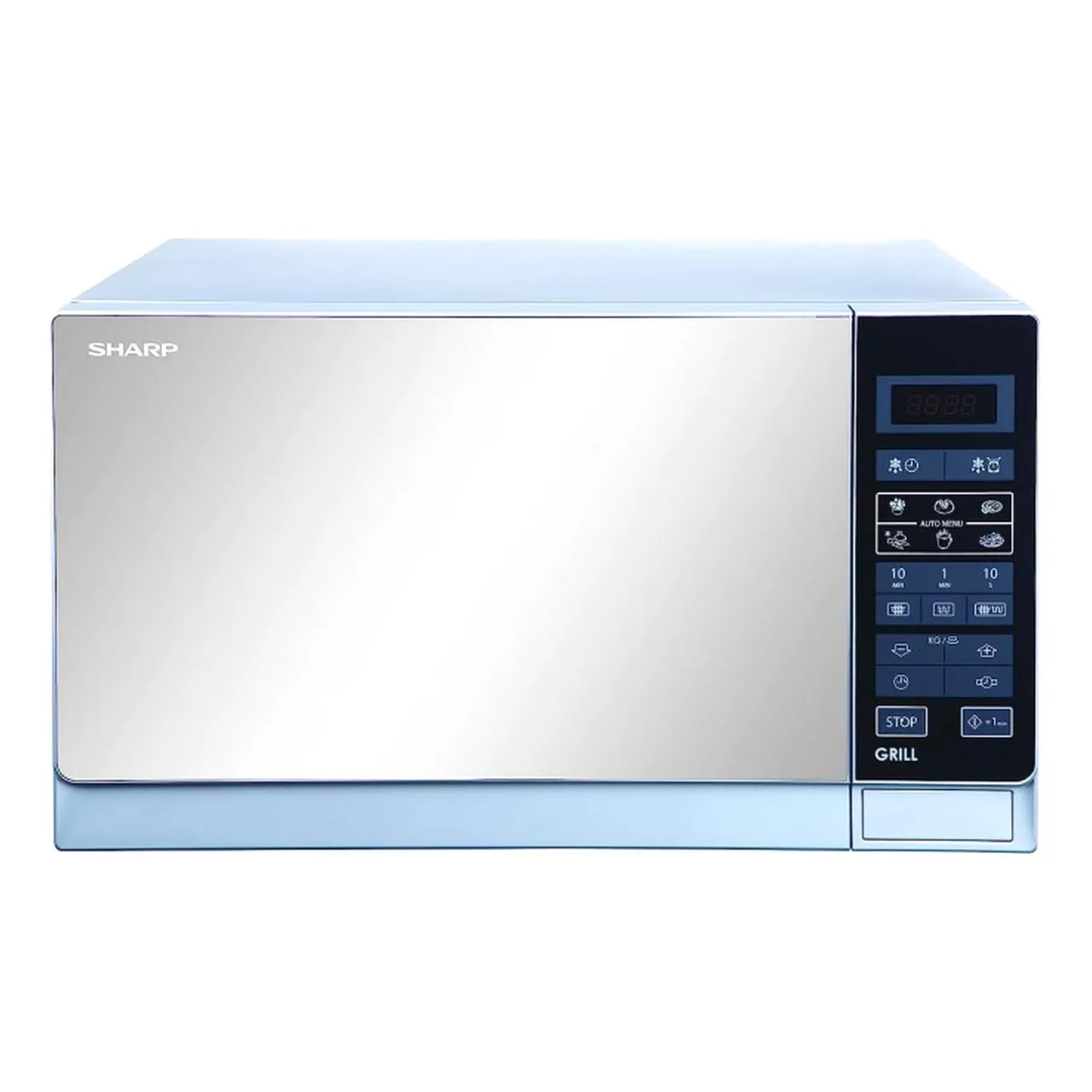 Sharp فرن ميكروويف رقمي مع شواية R-75MT، فضي، 900W