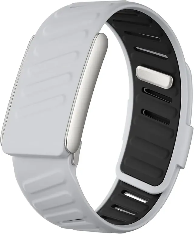 specton Silicone Sport Replacement Band Compatible with WHOOP 5.0, One, Peak, and Life Fitness Tracker – Breathable, Durable & Comfortable Not for Whoop Gen 4: Light Grey Black
