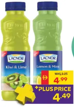 Lacnor Juice Kiwi & Lime/Lemon & Mint