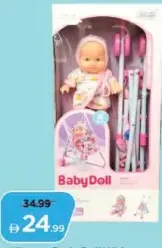 Empty Body Doll With Plastic Carriage