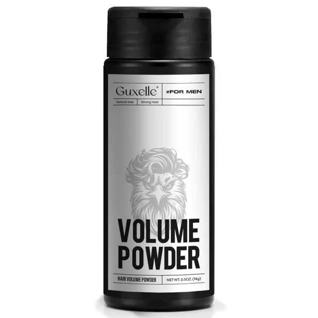 Guxelle Hair VolumeTexture Powder for Men - Lightweight Volumizing Styling Powder with Matte Finish, Medium Hold for Added Texture - 0.5 oz Travel Size Bottle
