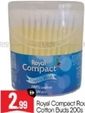Royal Compact أعواد قطنية دائرية
