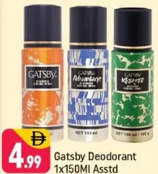 Gatsby Body Spray Assorted