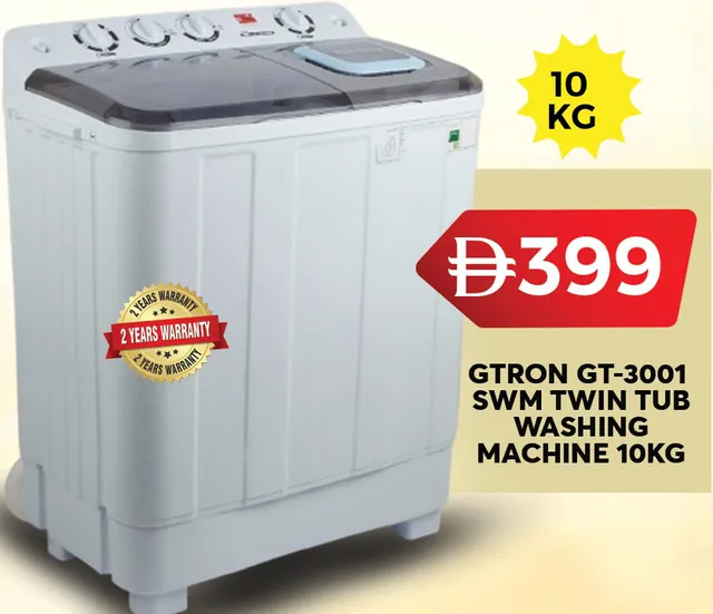 Gtron Gt-3001 Swm Twin Tub Washing Machine