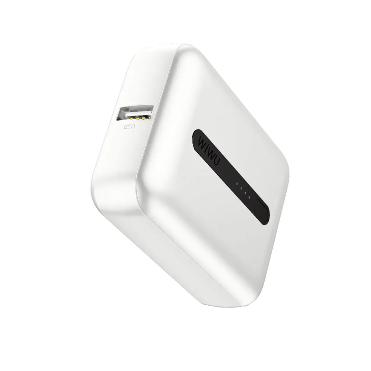 Wiwu بنك طاقة صغير محمول 10000 mAh، أبيض، WI-P033W