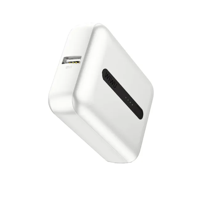 Wiwu 10000 mAh Portable Mini Powerbank, White, WI-P033W