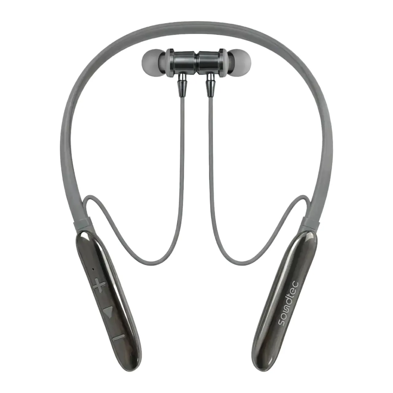 Porodo سماعات أذن داخل الأذن بطوق للرقبة Soundtec Auraband بتقنية ENC، فضي، PDMT30