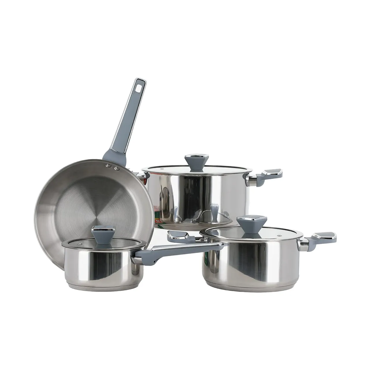 Chefline طقم أواني طهي من الستانلس ستيل، 7 pcs