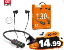 Kia سماعات أذن لاسلكية Kl-100