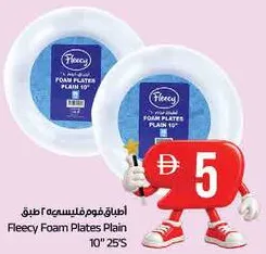 Fleecy Foam Plates Plain