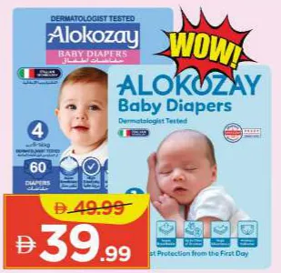 Alokozay Premium Baby Diapers Size Assorted
