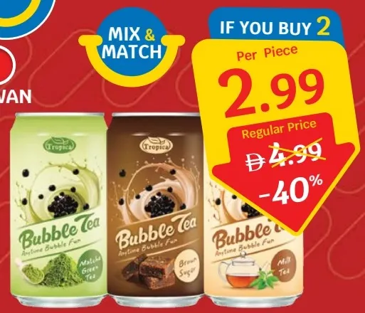 Tropica Bubble Tea Drink Assorted