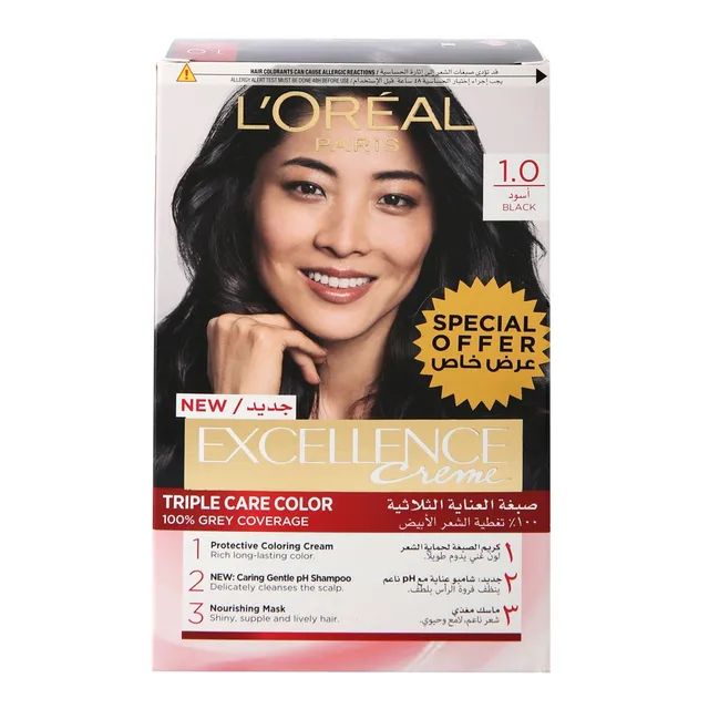 Loreal Paris Loreal 1.0 Black Paris Excellence Creme Tripple Care Color