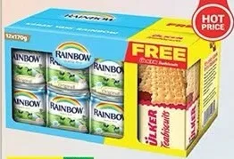 Rainbow حليب مبخر + بسكويت ulker