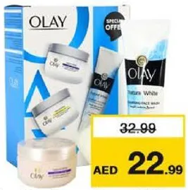 Olay اولاي كريم النهار + كريم الليل + غسول الوجه