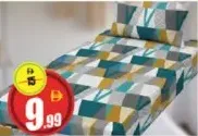 غطاء مرتبة مفرد + غطاء وسادة