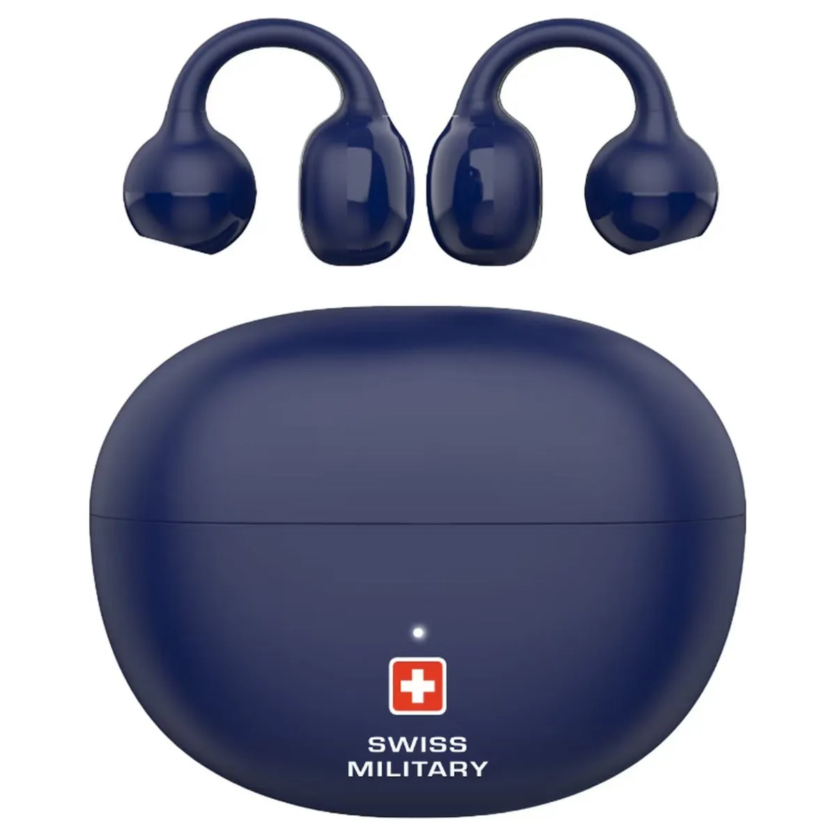 Swissh Military Delta 6 سماعات أذن لاسلكية | تقنية التوصيل الهوائي | تشغيل 5 Hours | Bluetooth 5.0 | مقاومة للخدش | أزرق