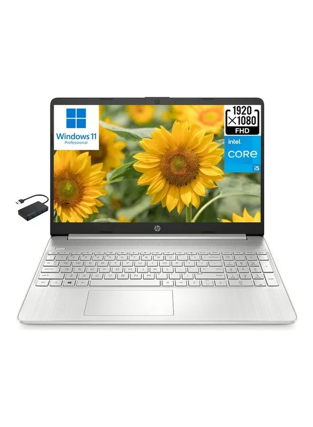 HP 15-DY2795WM Laptop With 15.6-Inch FHD Display, Core i5-1135G7 Processor, 8GB RAM, 512GB SSD, Intel Iris Xe Graphics, Windows 11, English, Silver - International Version