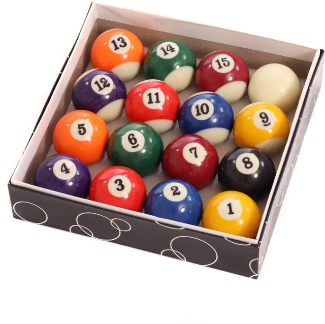 max strength Full Size Regulation 16 Spots And Stripes Pool Ball Set 2" Billiard Ball