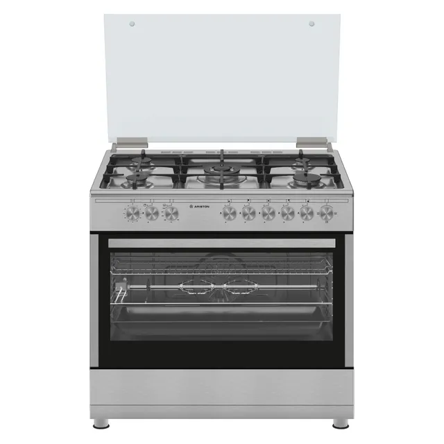 Ariston 90x60cm 5-Burners Cooker AM9GC6KCX/ME Silver