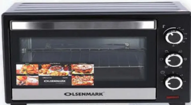 Olsenmark Electric Oven With Rotisserie, Grilling, Toasting & Roasting Function Om02277/G
