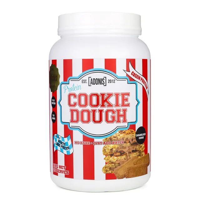 adonis gear High-Protein Cookie Dough, Caramelised Flavor - Pack, Nutritious Snack