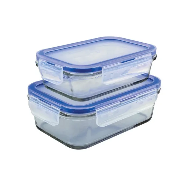 Mondex طقم حافظات طعام زجاجية 2pcs