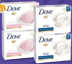 Dove صابون وردي / أبيض