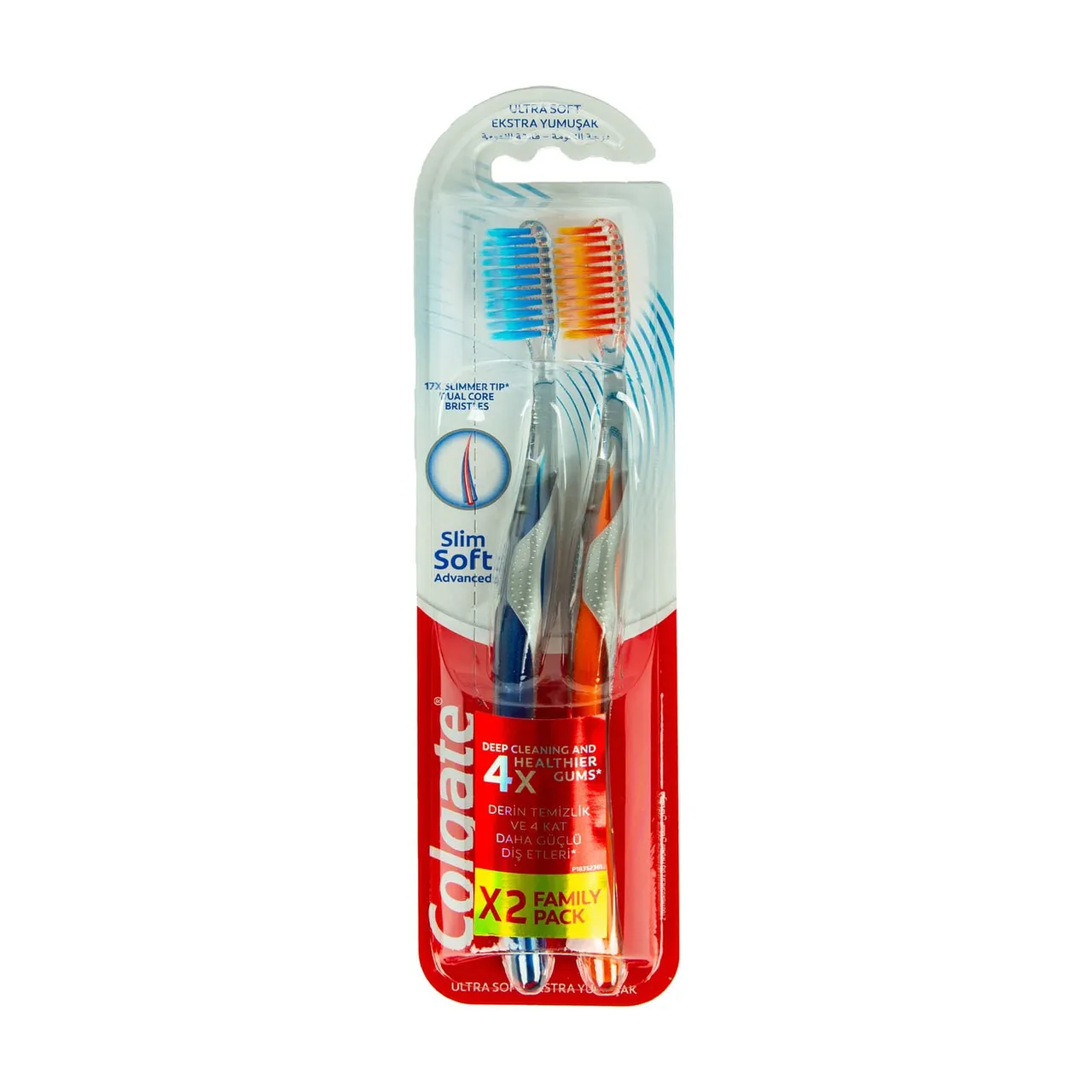 Colgate فرشاة أسنان أدفانس سليم ناعمة ألوان متنوعة 1+1