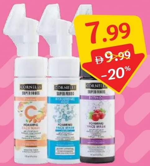 Cornells Super Food Foaming Face Wash Assorted