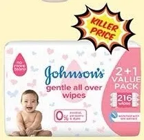 Johnson's Gental مناديل مبللة لكامل الاستخدام